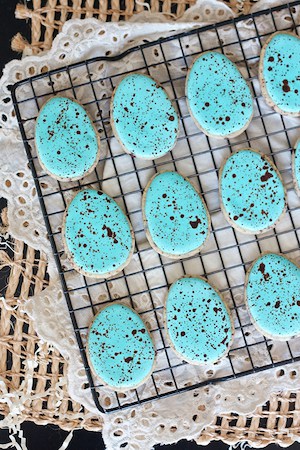 Malted Milk Speckled Egg Cookies