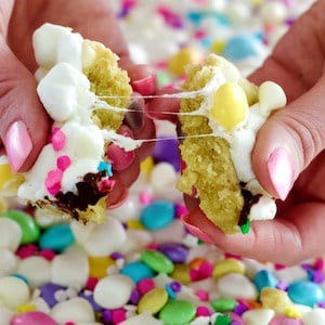 easter M&M Cookie Bars