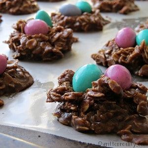 No Bake Cookie nests