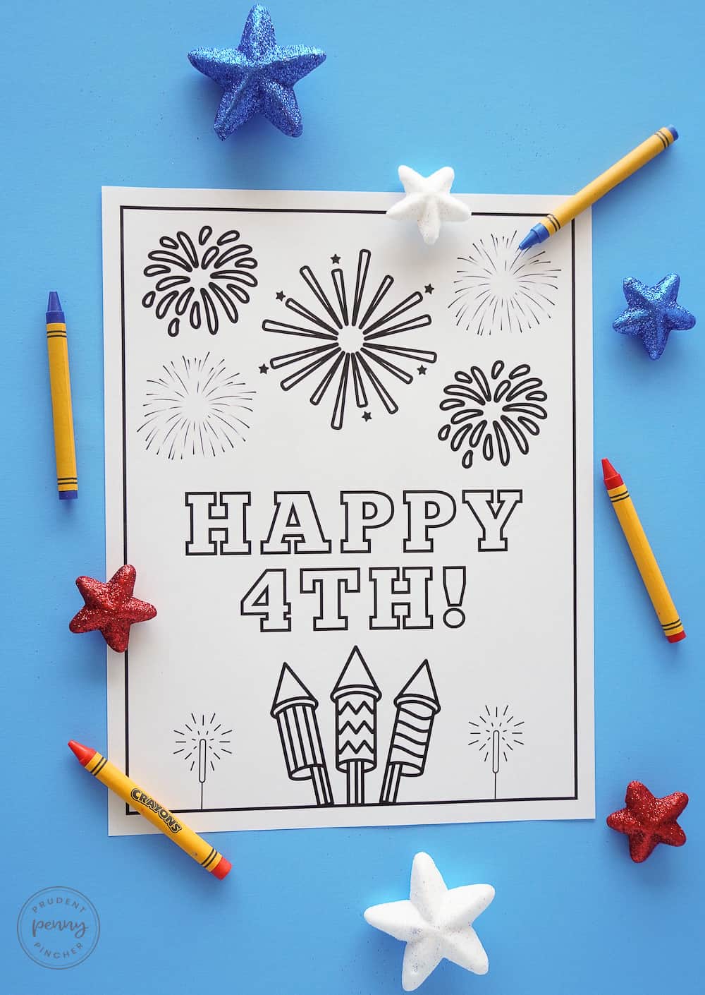 happy 4th with fireworks