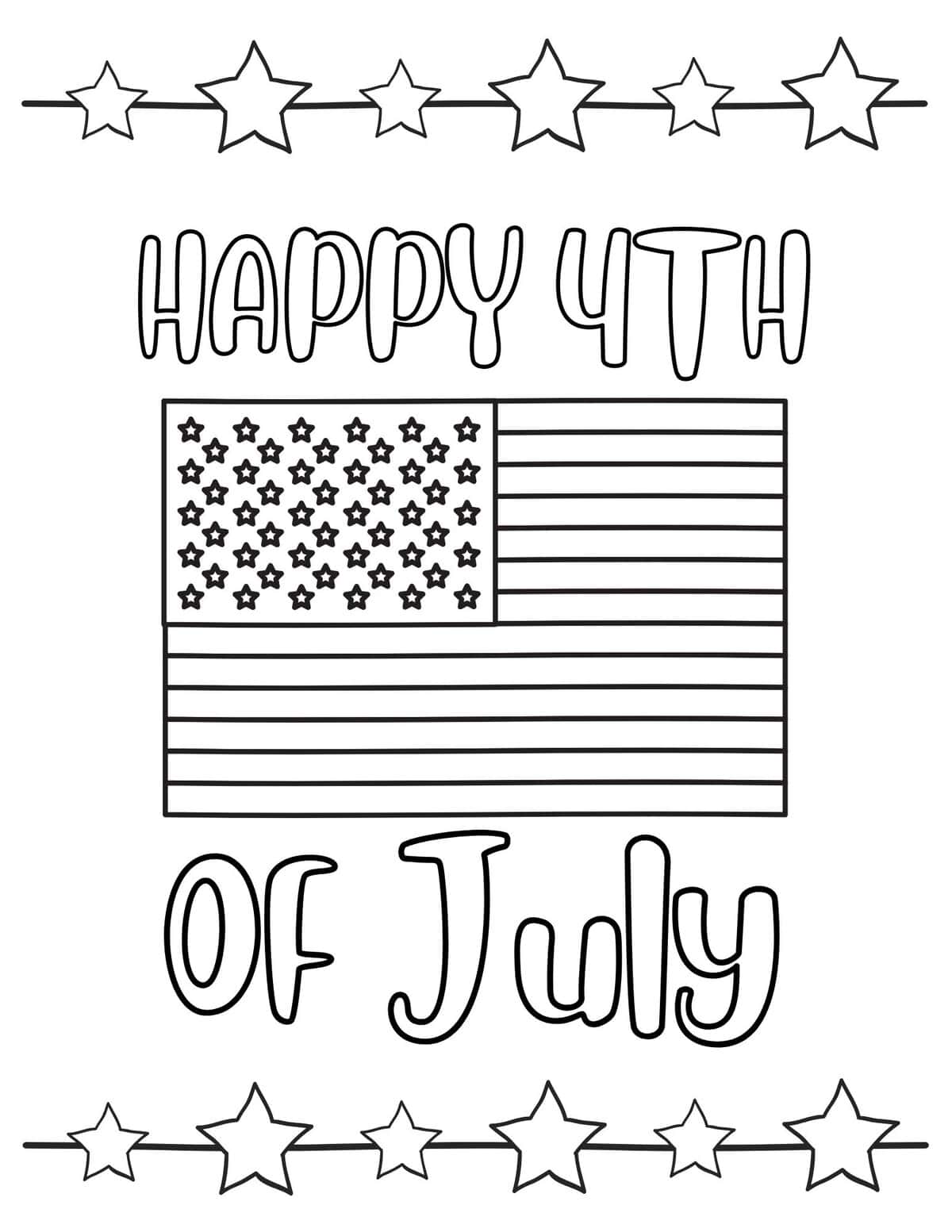 American flag and star borders