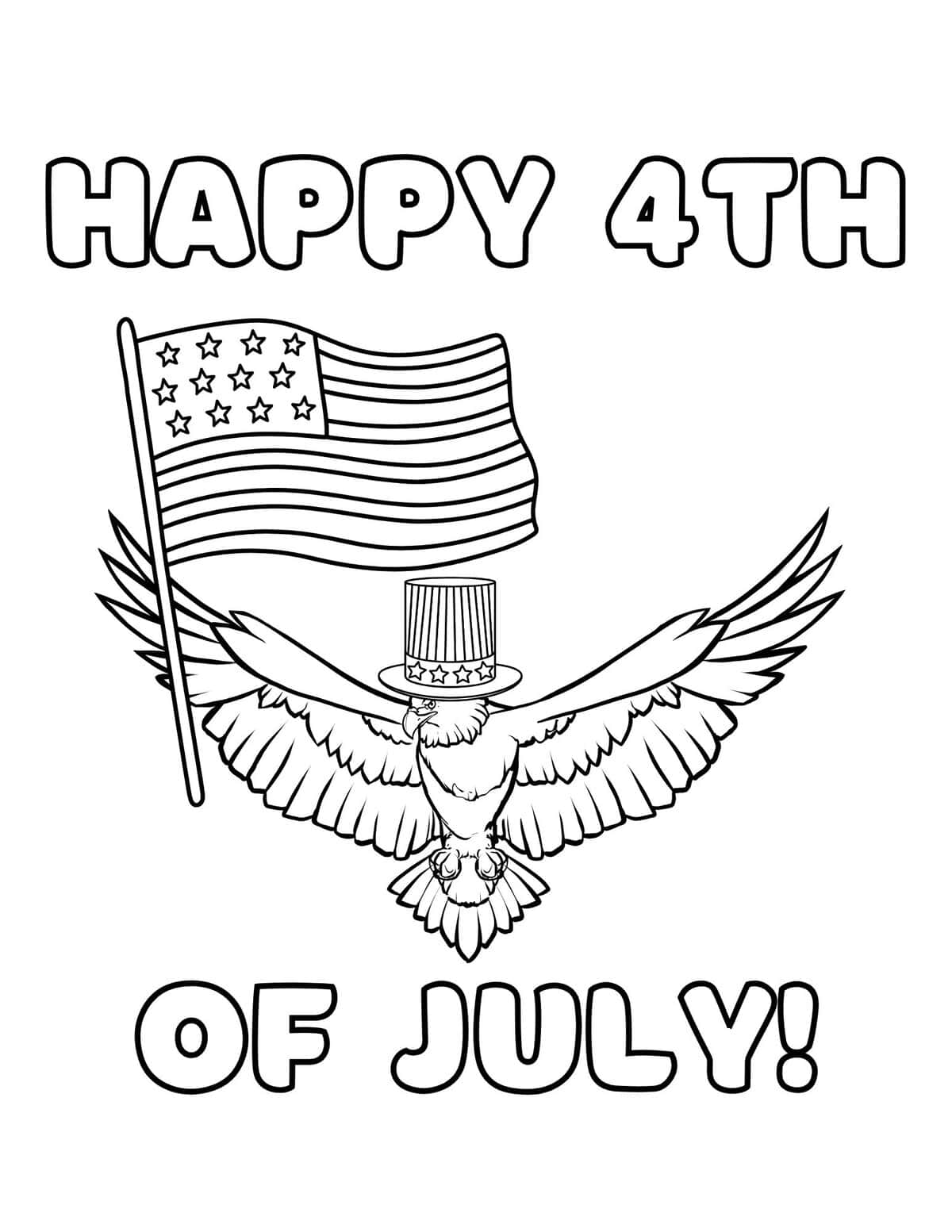 eagle with American flag