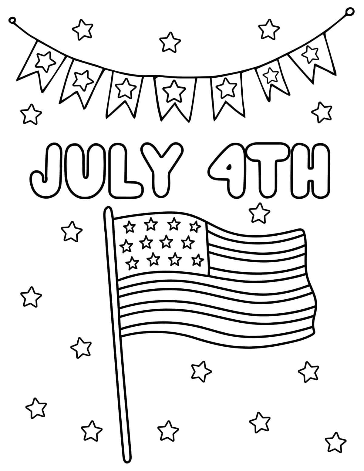American flag and star banner