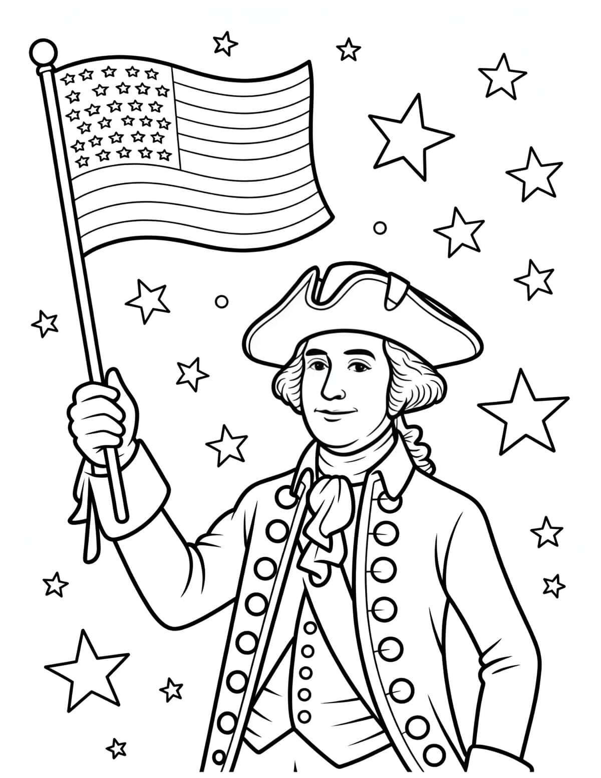 George Washington coloring page