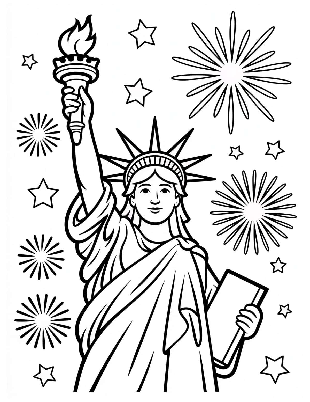 Statue of Liberty coloring page