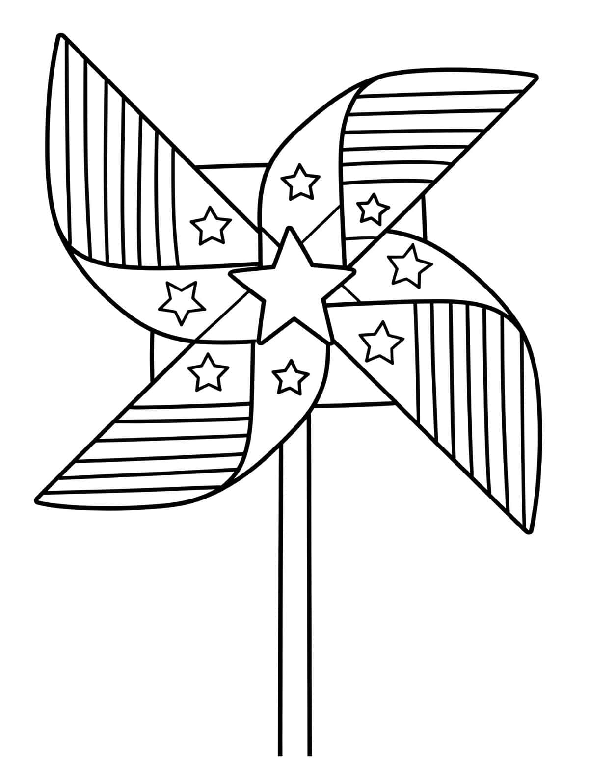 Patriotic pinwheel
