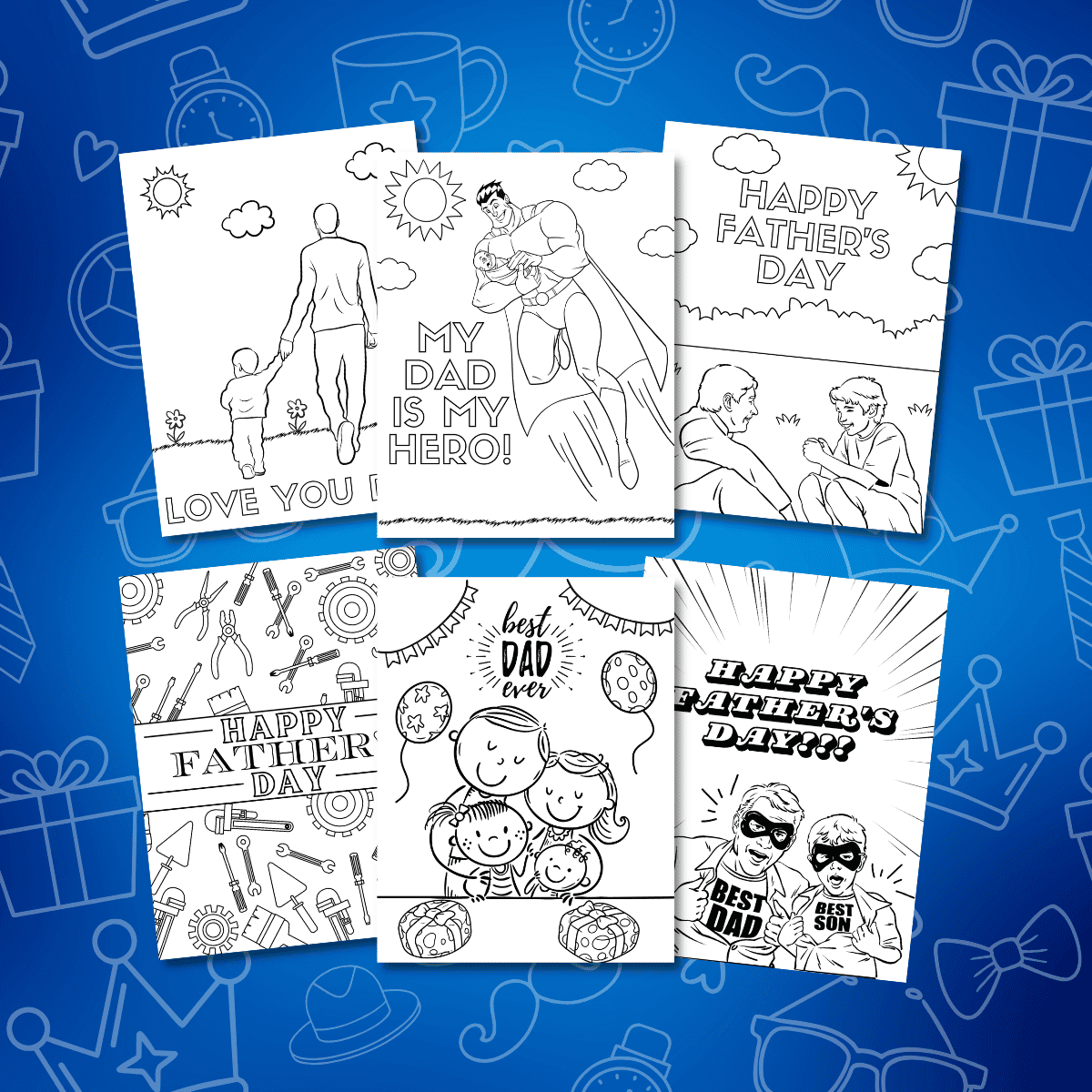 Father's Day Coloring Sheets