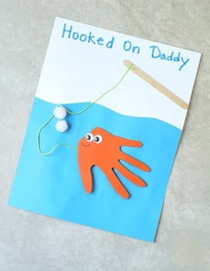 Fish Handprint Kids Card for Father's Day