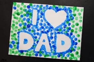  I Love Dad Thumbprint Art