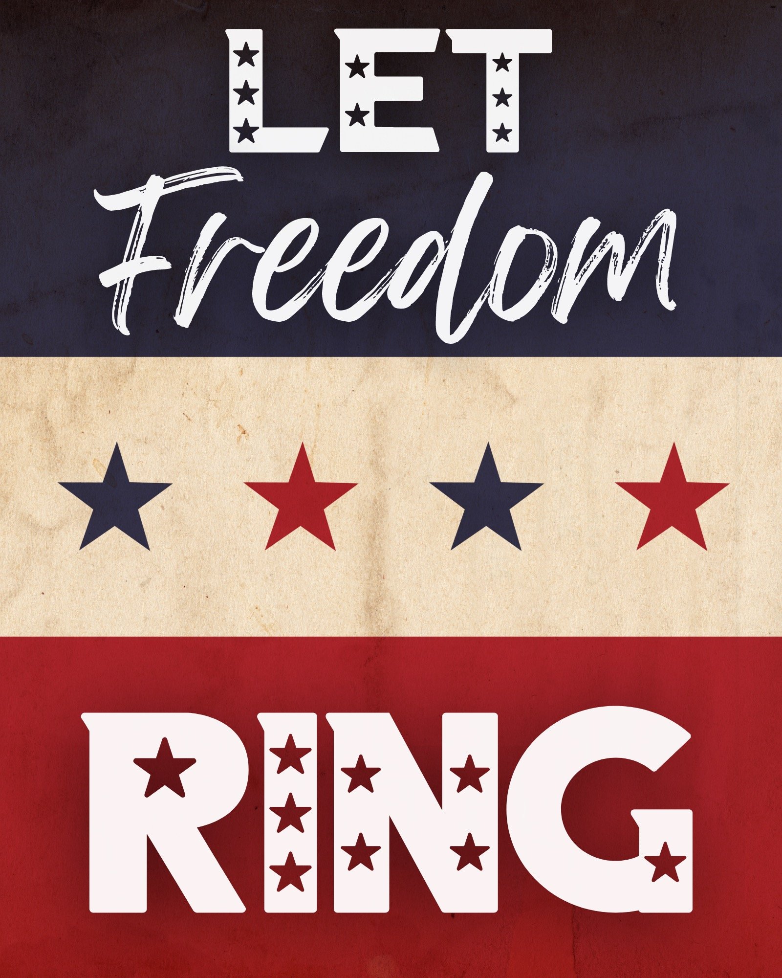 Let freedom ring 4th of july printable