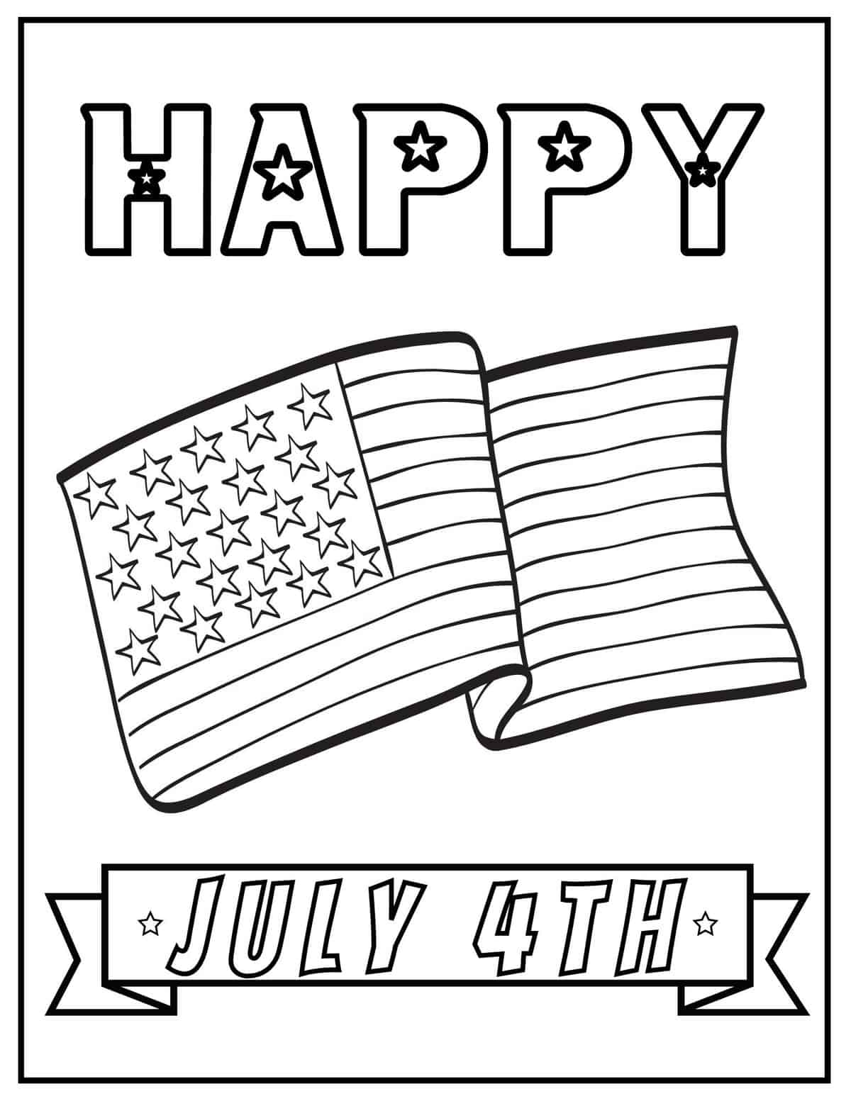 happy july 4th us flag