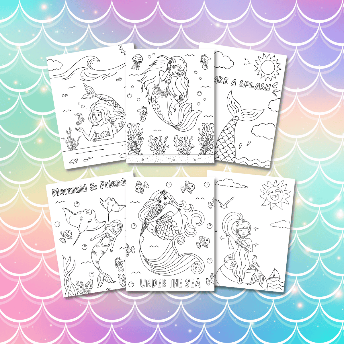 Mermaid Coloring Sheets