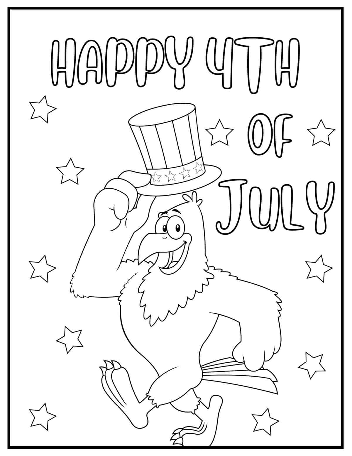 uncle sam hat coloring pages