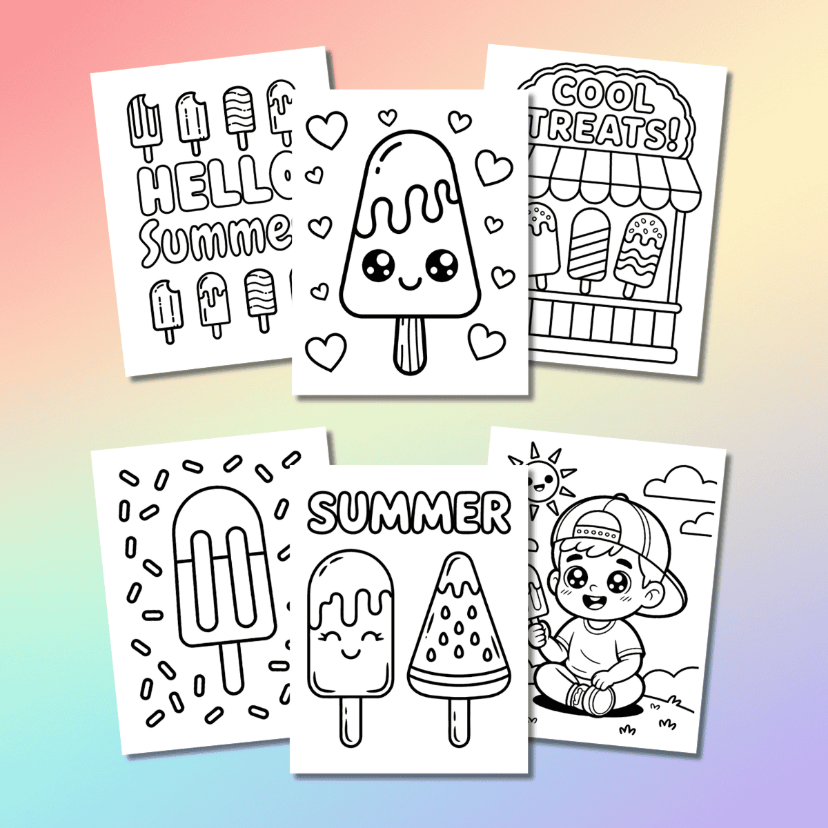 Summer Popsicle Coloring Pages