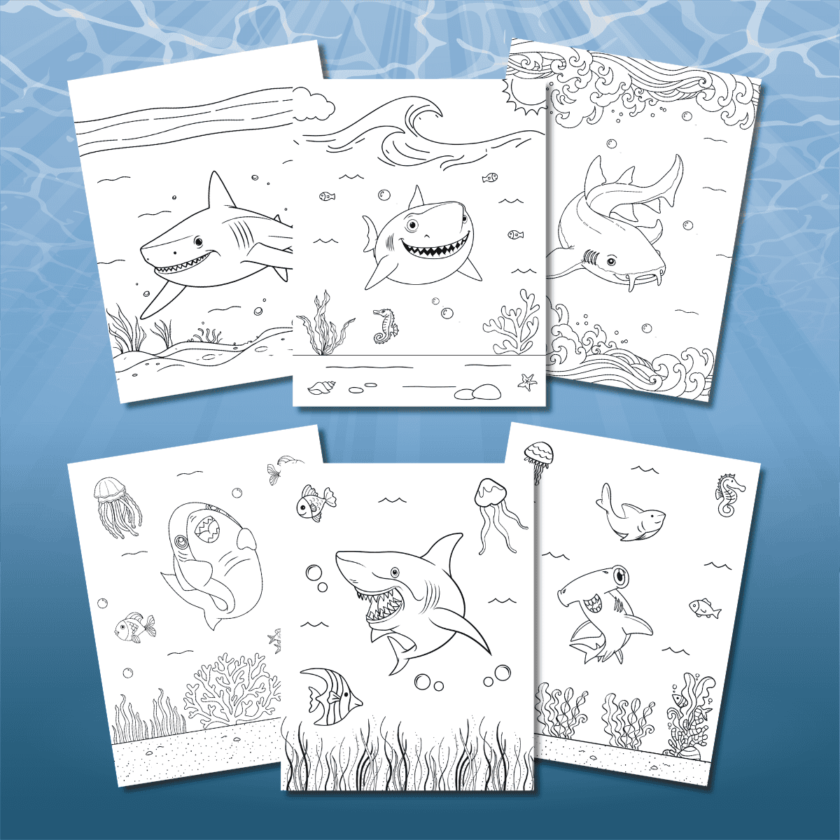 Shark Coloring Sheets