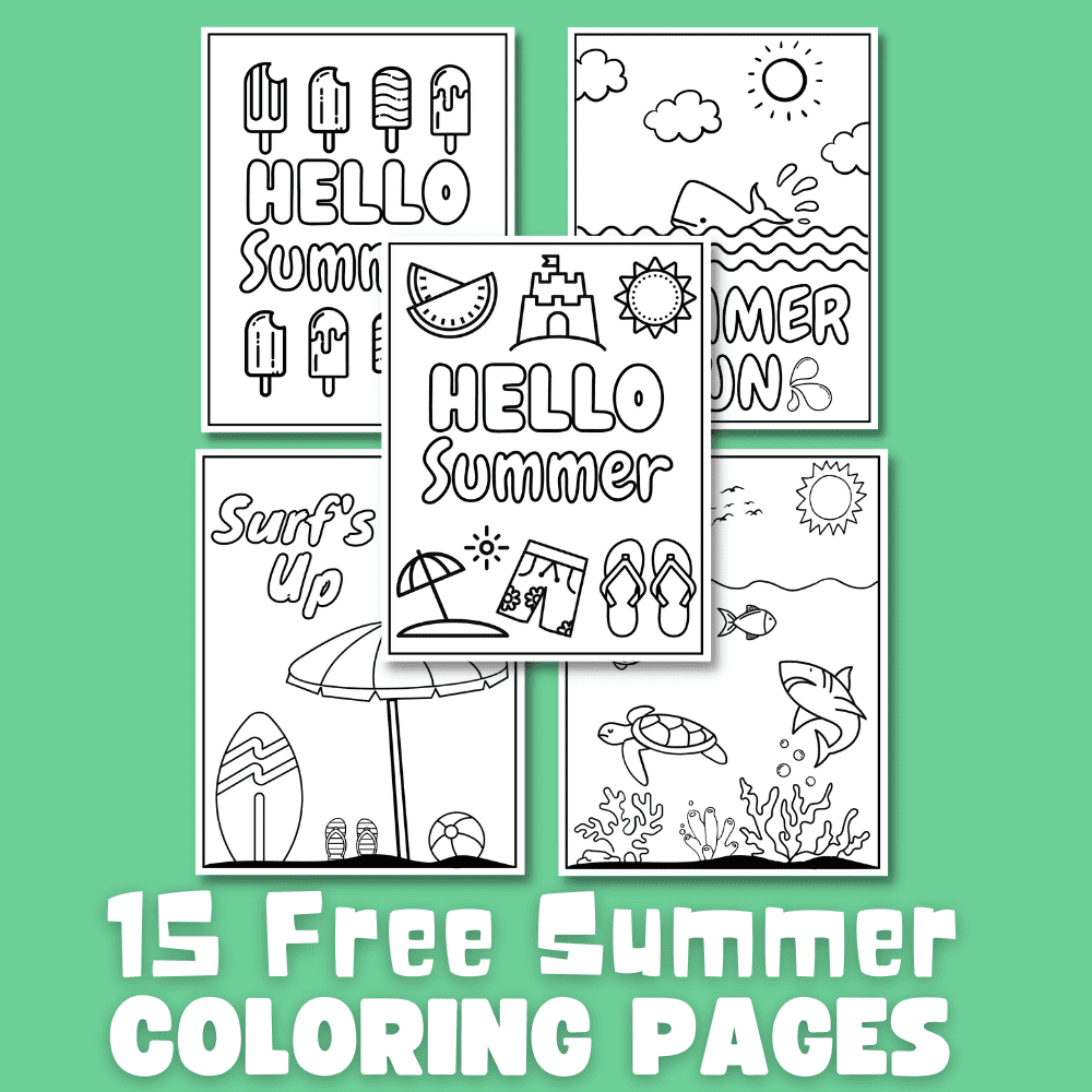 free printable summer coloring pages