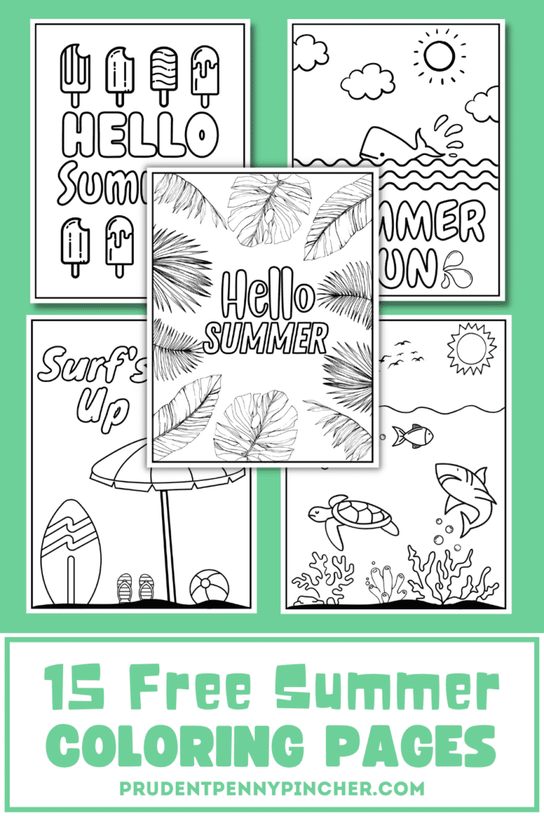 30 Free Summer Coloring Pages for Kids - Prudent Penny Pincher