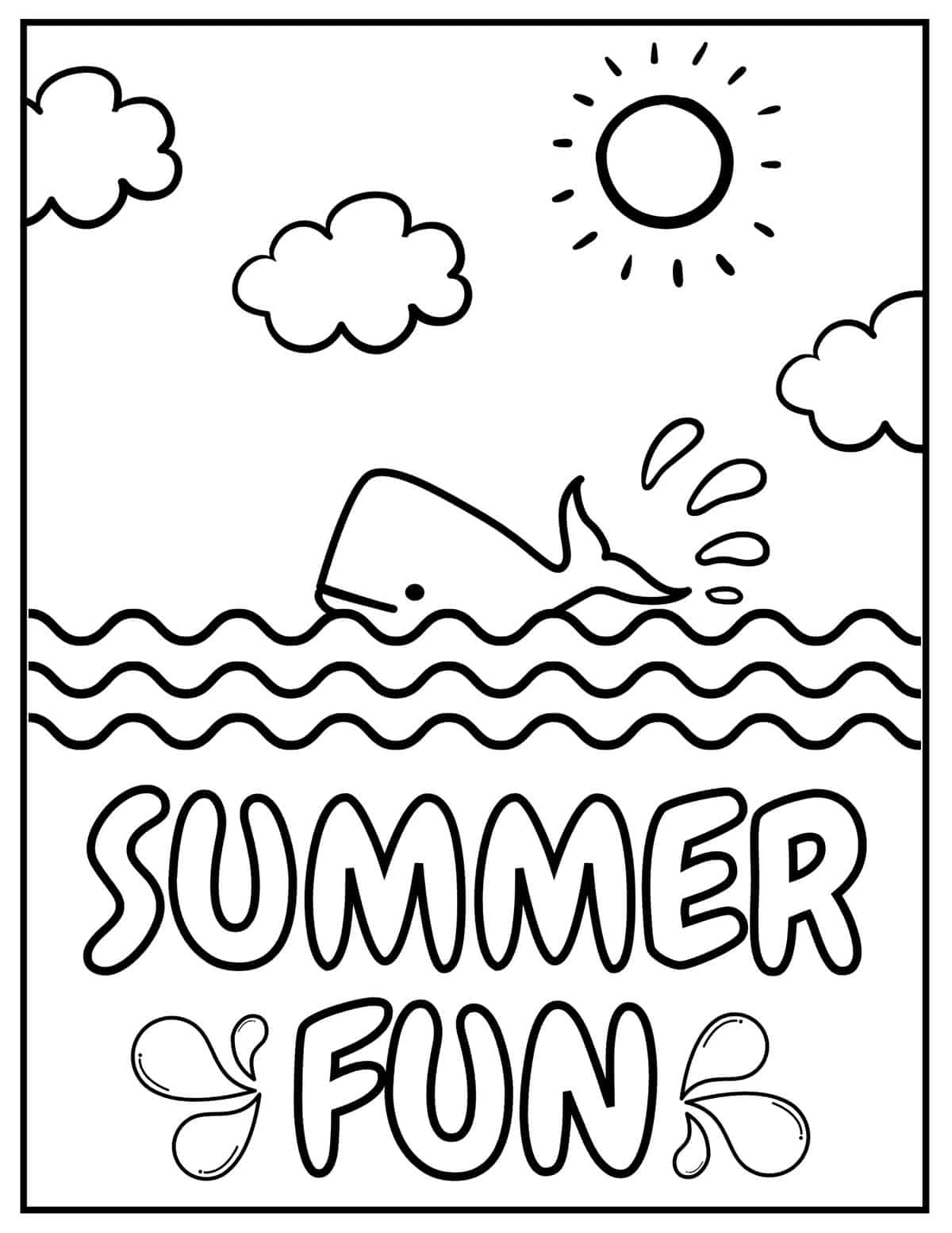 15 Free Summer Coloring Pages for Kids - Prudent Penny Pincher