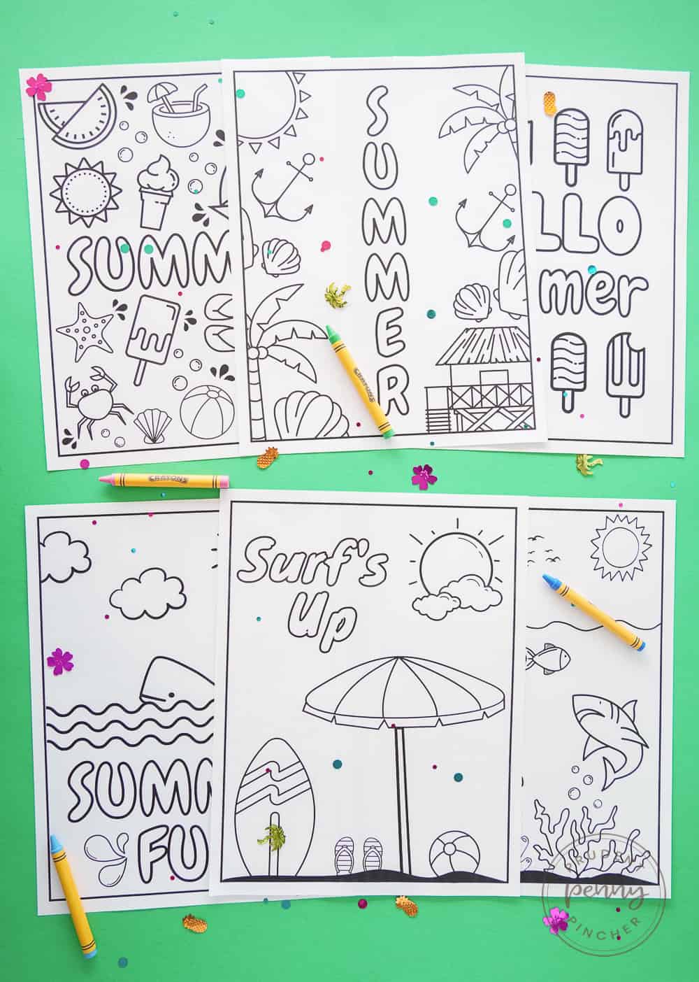 free summer coloring pages