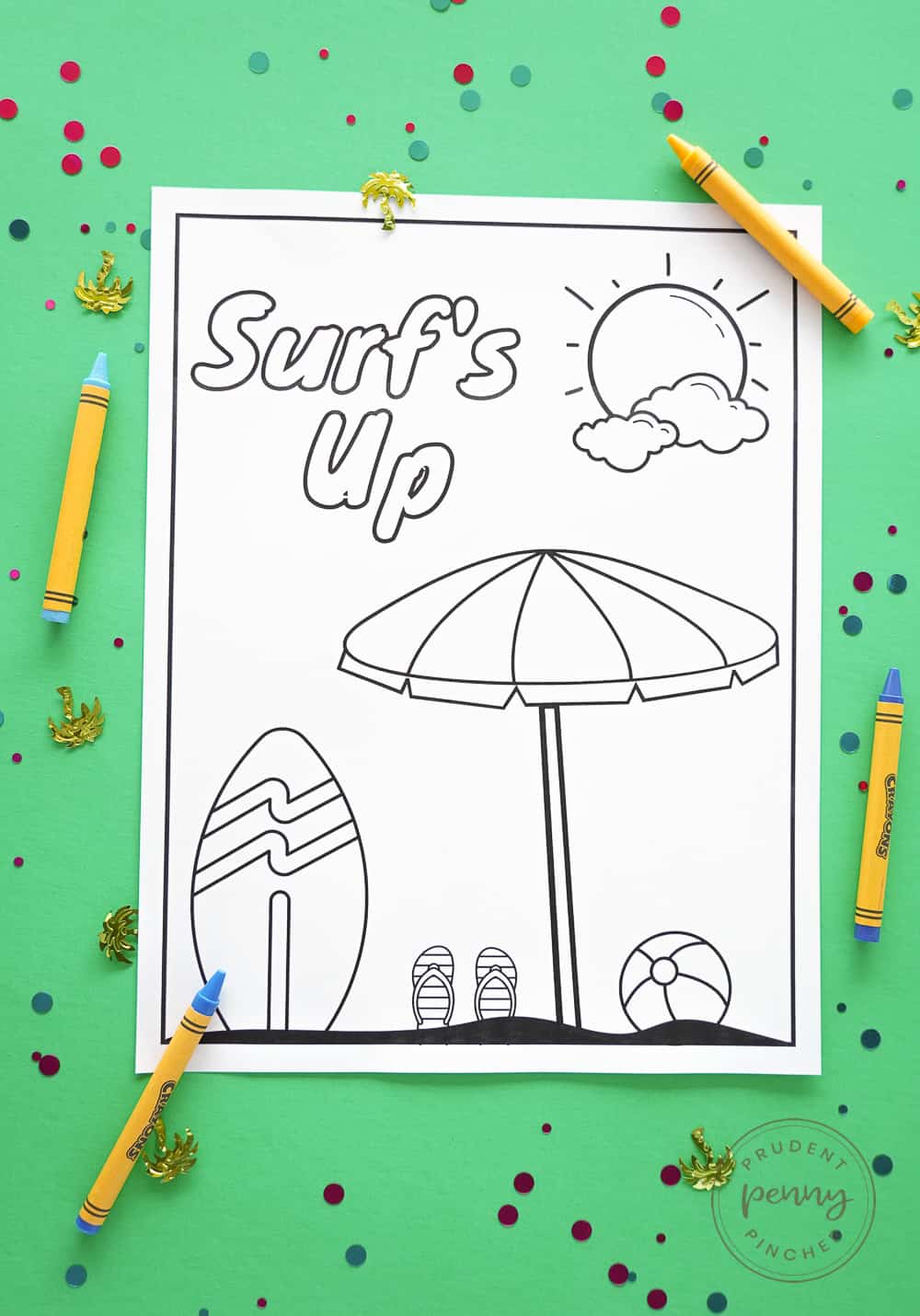surf's up beach printable