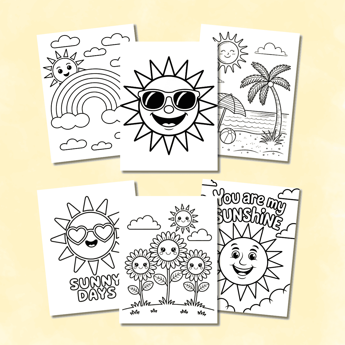 Summer Sun Coloring Pages