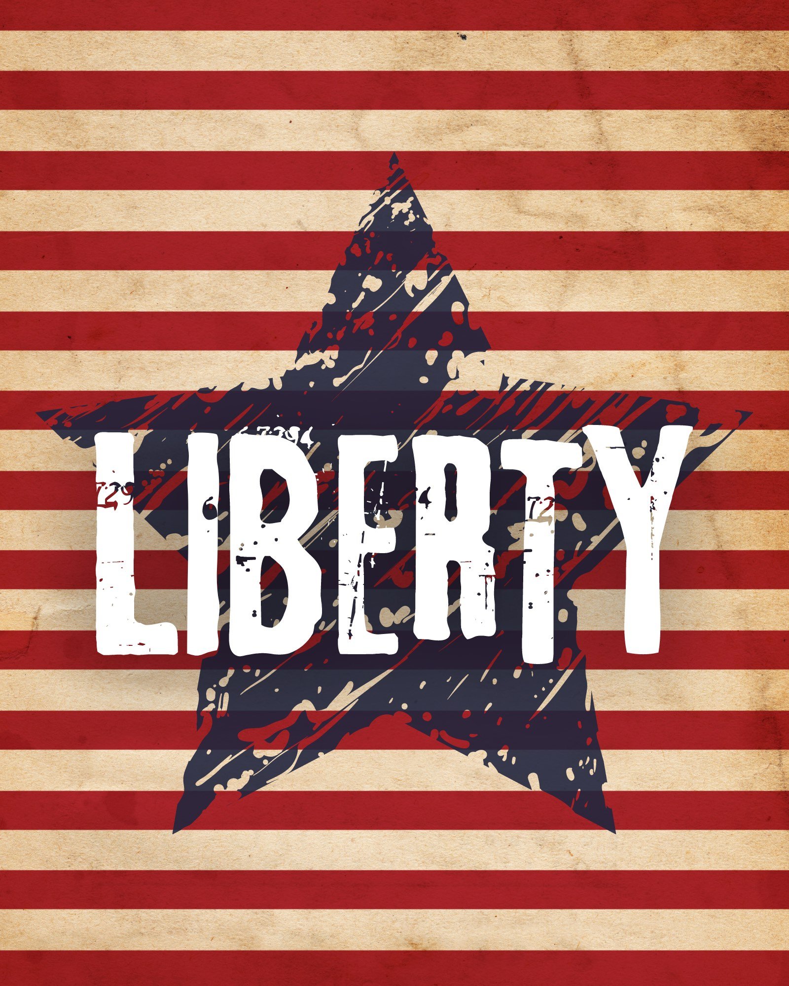 vintage Liberty 4th of july printable