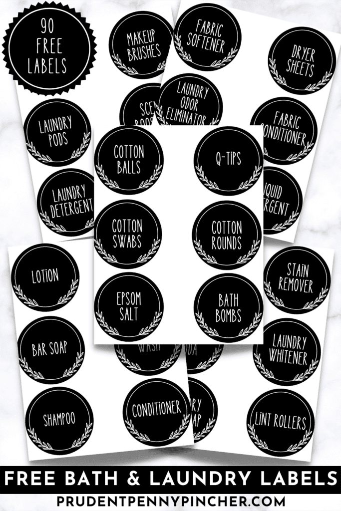 Laundry Jar Labels SVG, 6 Hand Lettered Cut Files