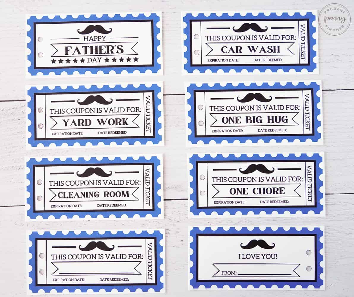 assorted father's day coupon books