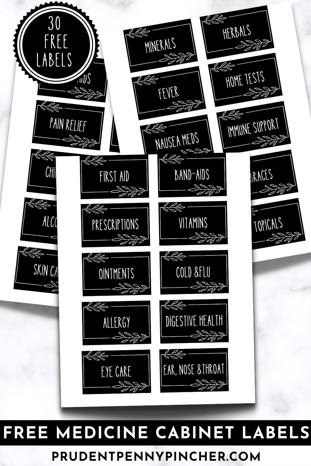free medicine cabinet labels