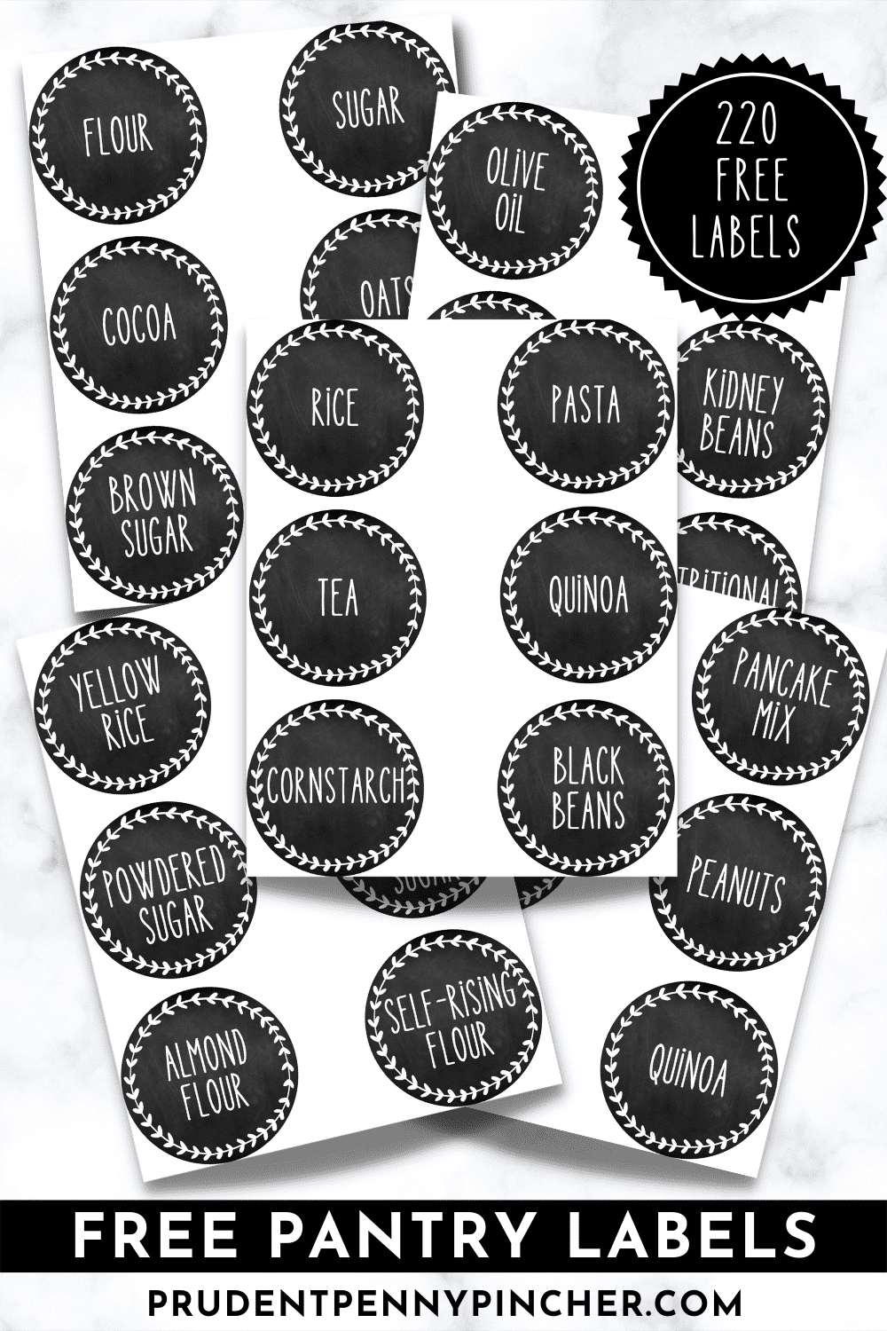 free printable pantry labels