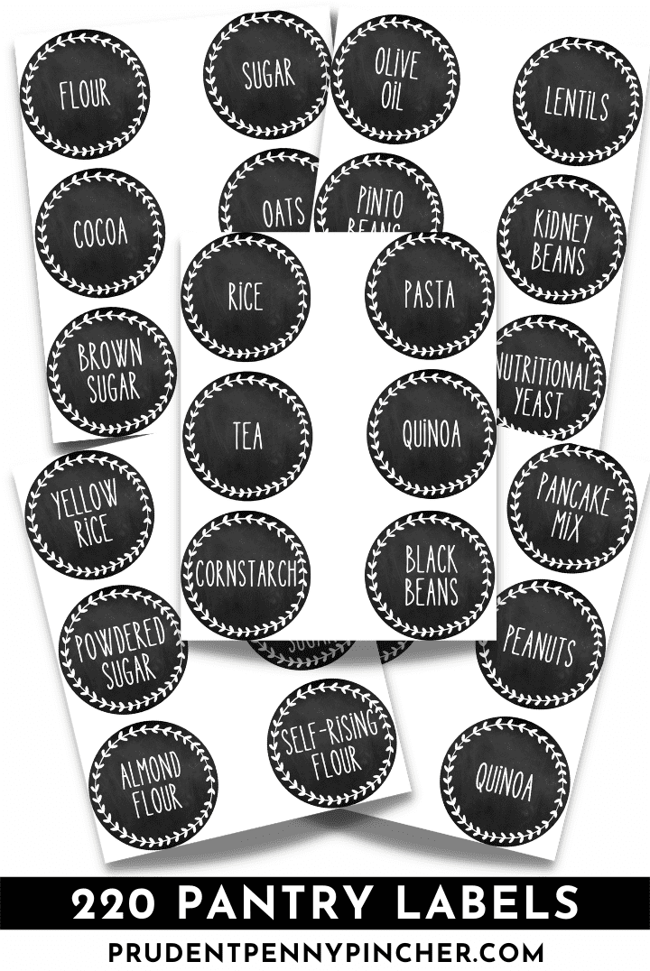 pantry organization labels