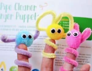 Pipe Cleaner Finger Puppets for kids
