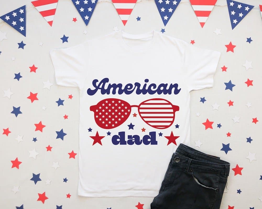 american dad shirt svg file for 4th of July