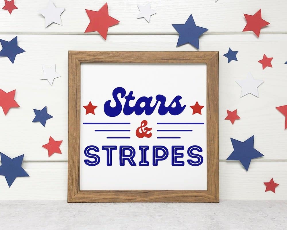 stars and stripes artwork svg file for 4th of July