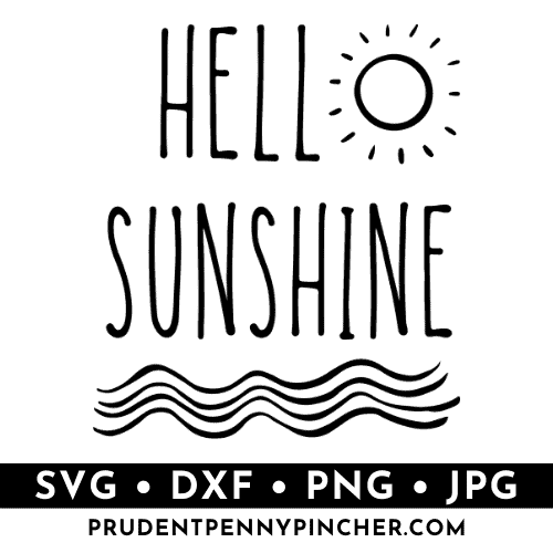 hello sunshine summer svg