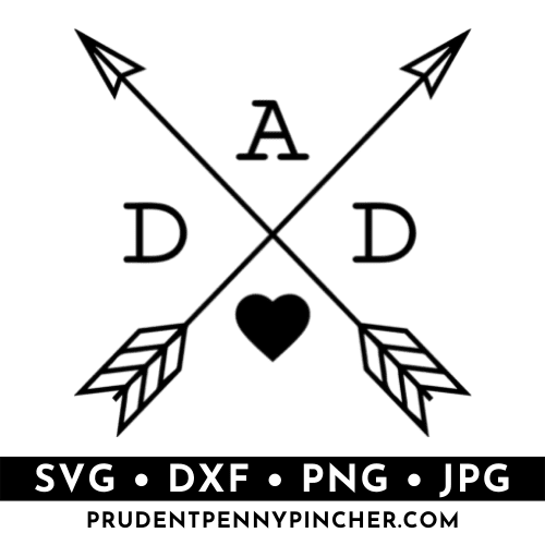 dad arrows and heart Father's Day svg