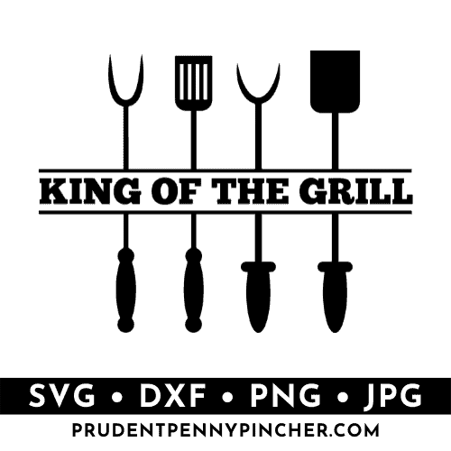 king of the grill father's day svg file