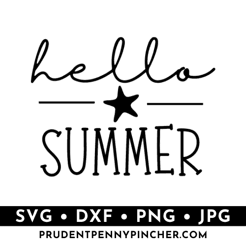hello summer divider summer svg