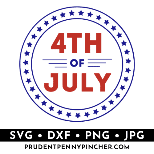 4th of July circle SVG