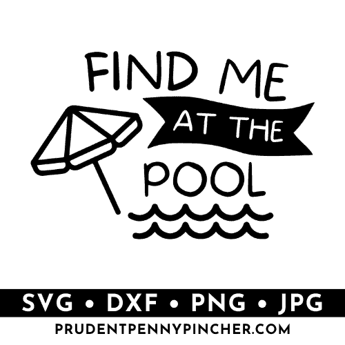 find me at the pool summer svg