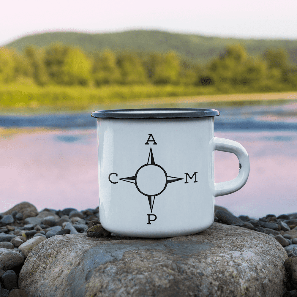 camp compass mug