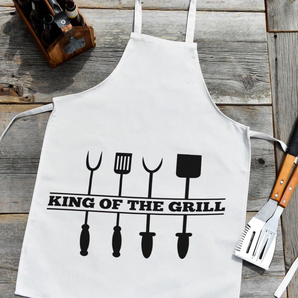 king of the grill SVG bbq apron for Father's Day 