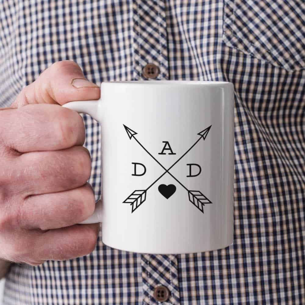 dad love arrow mug father's day svg file