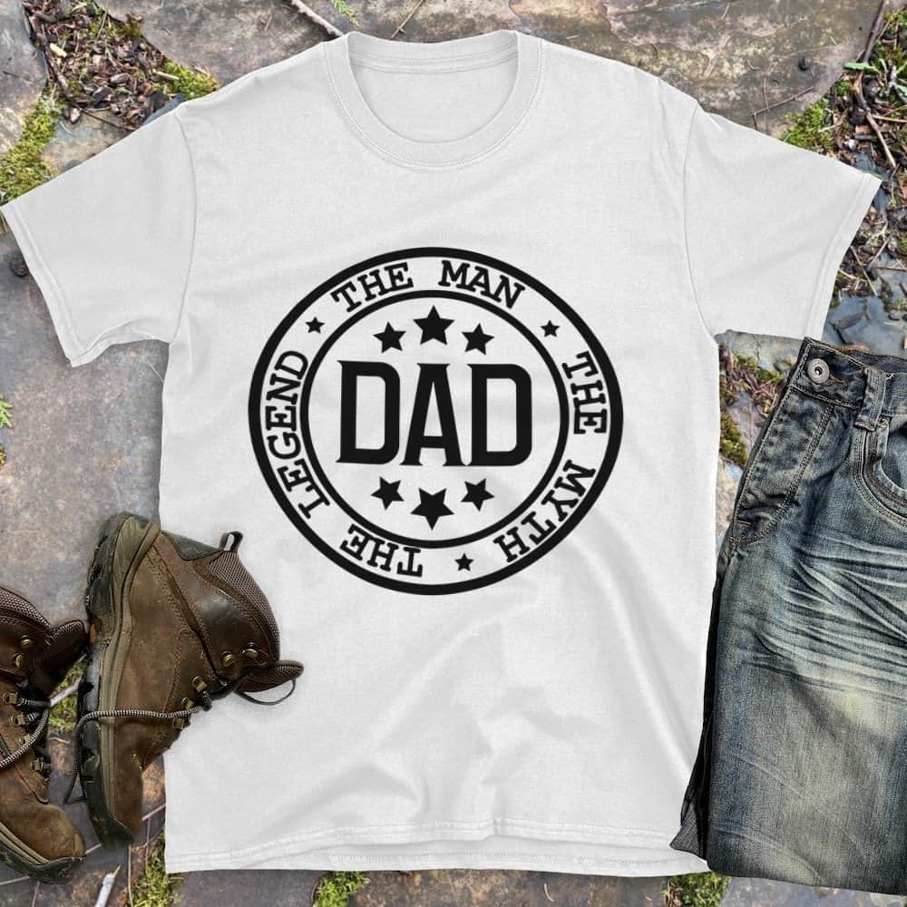 dad circle man myth legend t-shirt Father's Day svg