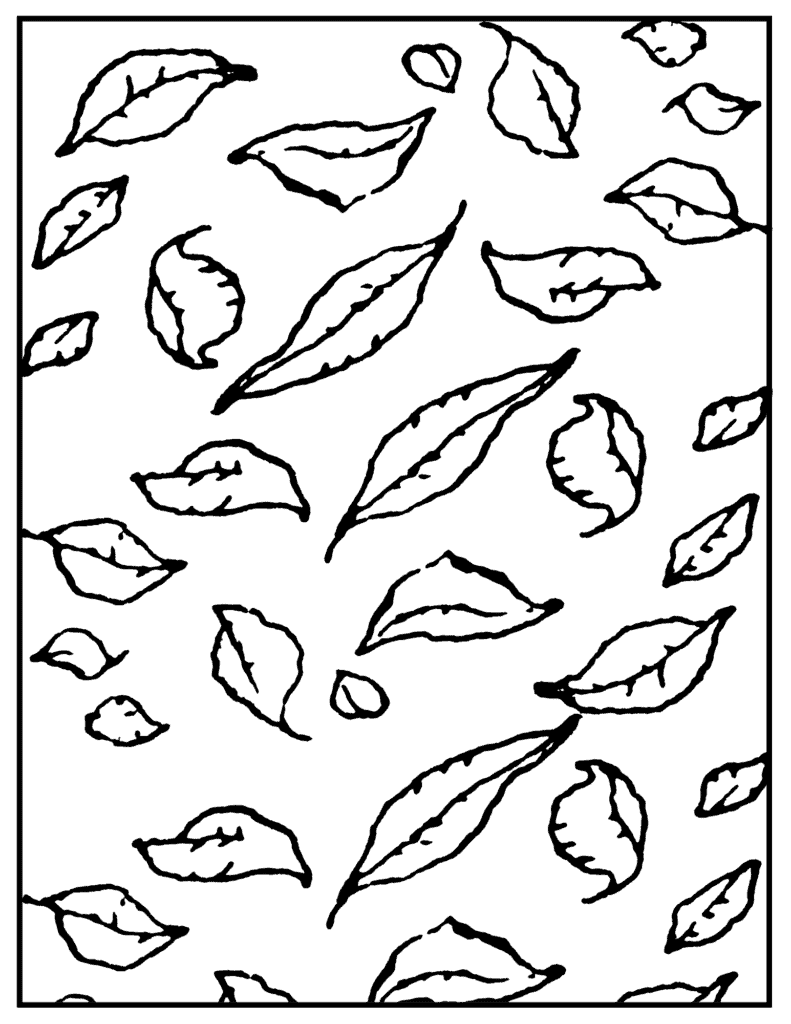 falling leaves coloring page