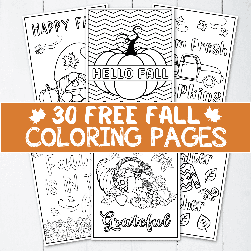 30 Free Printable Fall Coloring Pages - Prudent Penny Pincher