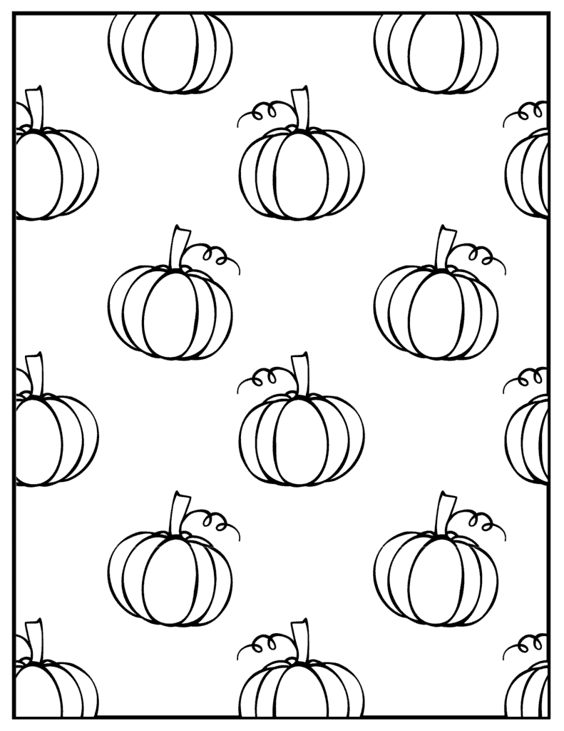 pumpkin pattern coloring page