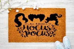 halloween Hocus Pocus doormat for the front porch