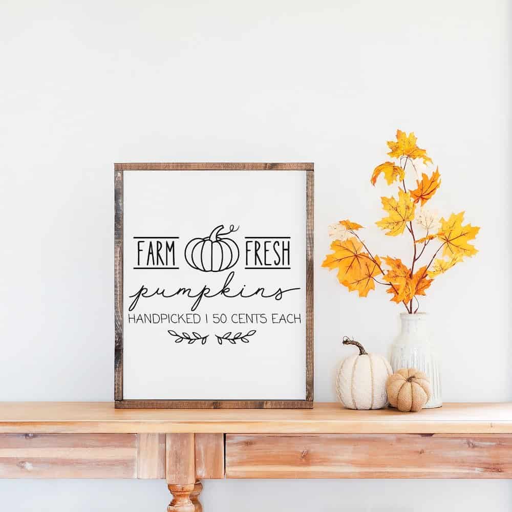 farm fresh pumpkins art print