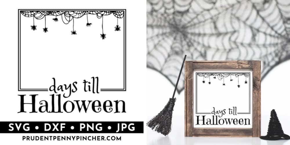 halloween countdown wood sign